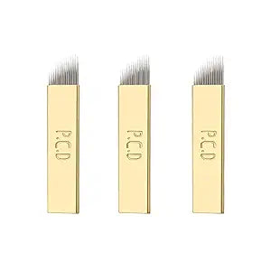 Agujas para Microblading Diagonal 0.20 mm | Cuchillas Profesionales para Cejas Pelo a Pelo