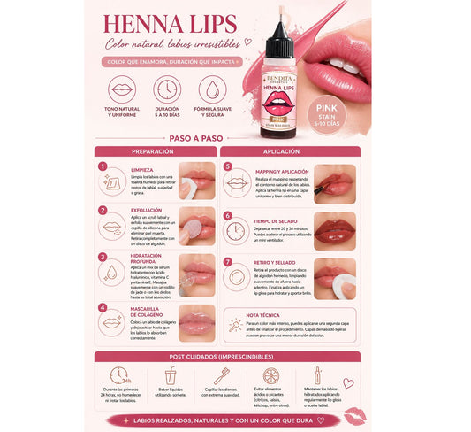 Henna Lips - Color de larga duración - Henna para labios