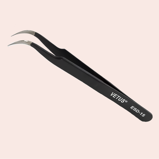 Pinza Profesional Vetus Negra - Curva ESD-15 o Recta ESD-11