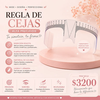 Regla para Diseño de Cejas y Microblanding