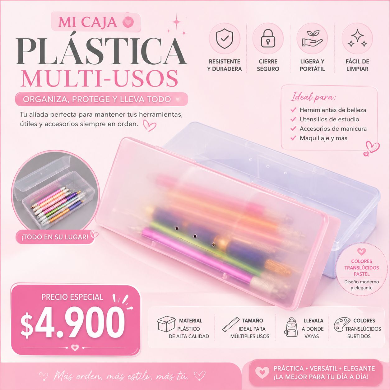 Caja Plástica Multi-Usos Organizadora