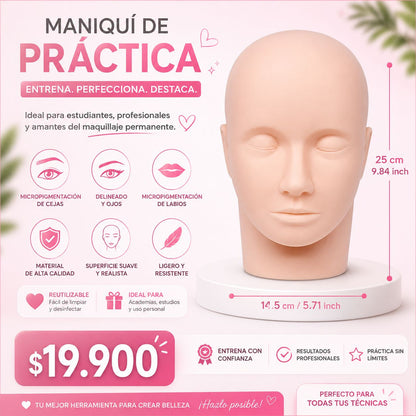 Maniquí entrenamiento de Pestañas