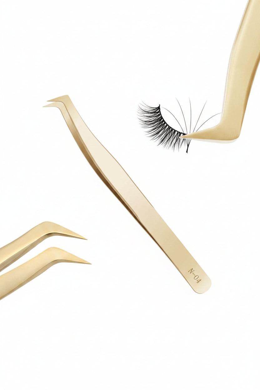 Pinza Nagaraku 3D Ruso Dorada - Para Extensiones