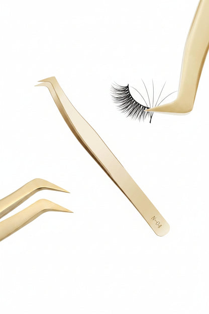 Pinza Nagaraku 3D Ruso Dorada - Para Extensiones