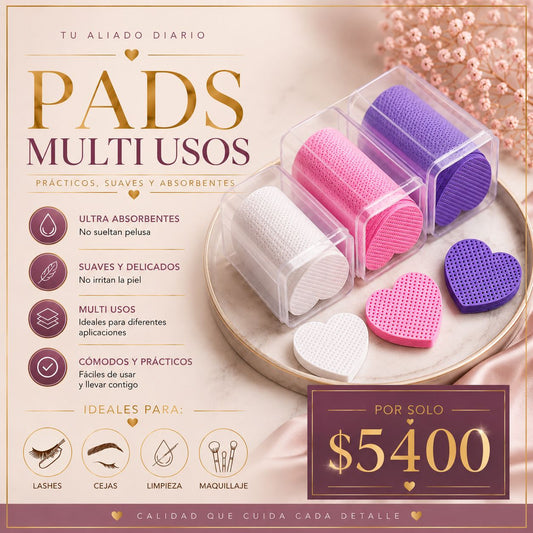 Pads Multiusos Sin Pelusa para Pestañas, Cejas y Maquillaje | Ultra Absorbentes