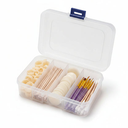 Caja Organizadora Multifuncional de 5 Compartimentos | Almacenamiento para Lashistas y Profesionales de Belleza
