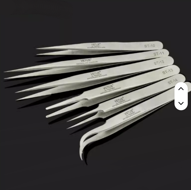 Pinza Vetus Recta Plateada St-11