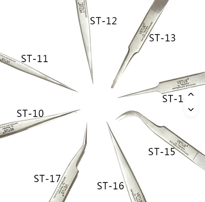 Pinza Vetus Recta Plateada St-11