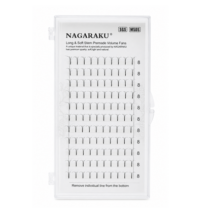Abanicos Tecnológicos Nagaraku 3D 0.07 D 8mm | Extensiones de Pestañas Prefabricadas Profesionales