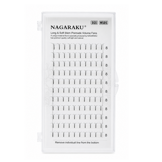 Abanicos Tecnológicos Nagaraku 3D 0.07 D 8mm | Extensiones de Pestañas Prefabricadas Profesionales