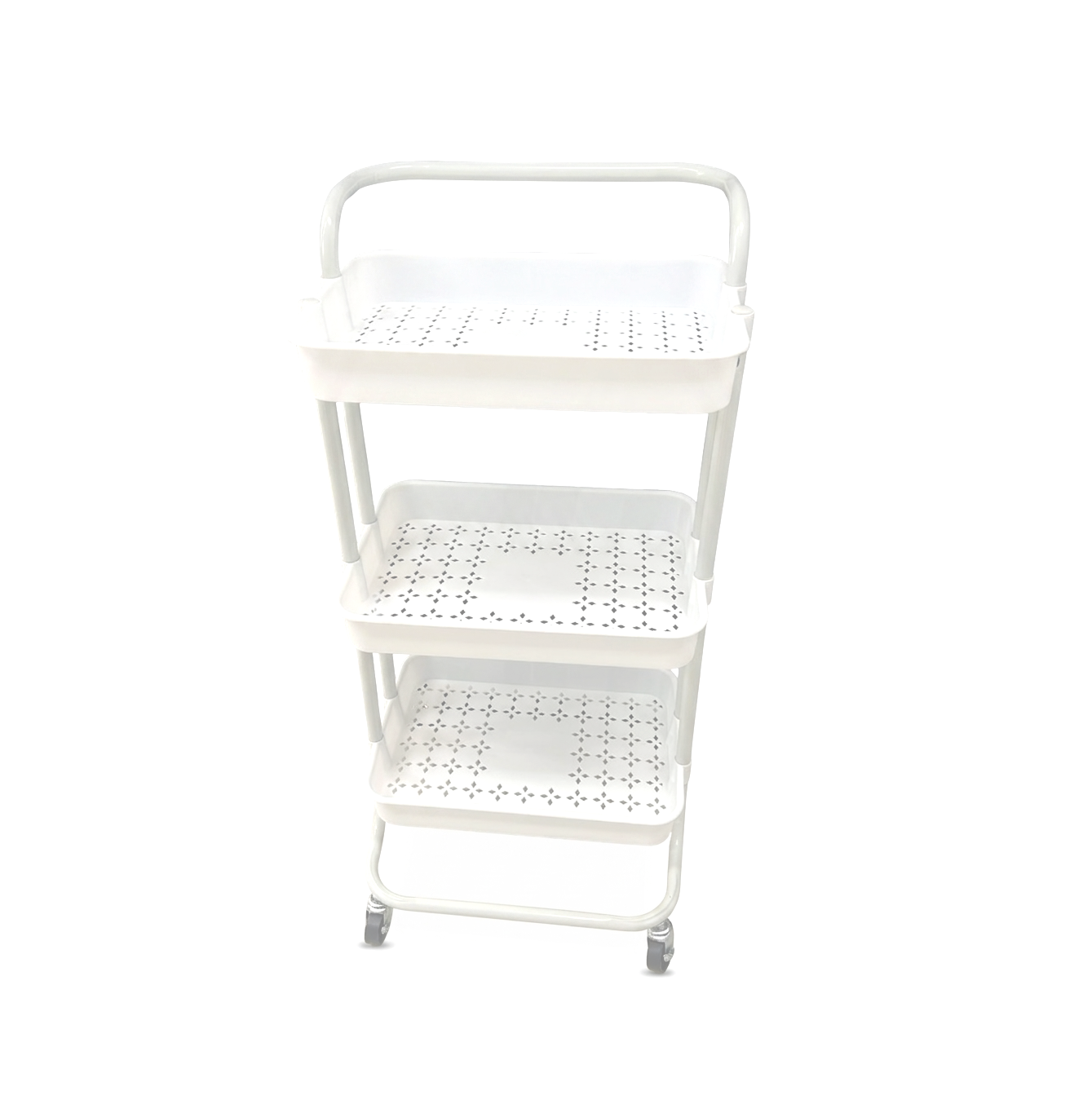 Carrito Organizador de 3 niveles - Canastas plásticas y estructura metálica