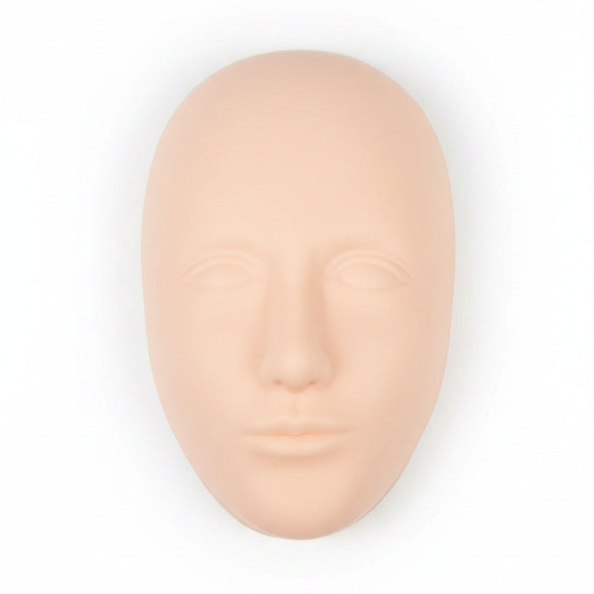 Cabeza de Práctica en Silicona Profesional | Entrenamiento para Extensiones de Pestañas, Cejas, Maquillaje y PMU