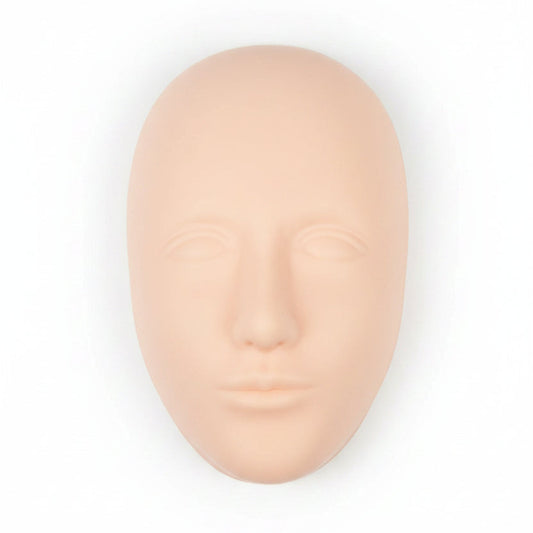 Cabeza de Práctica en Silicona Profesional | Entrenamiento para Extensiones de Pestañas, Cejas, Maquillaje y PMU