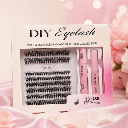 Kit x2 Pestañas DIY 3D Bendita Lashes | Extensiones de Pestañas para Aplicación en Casa
