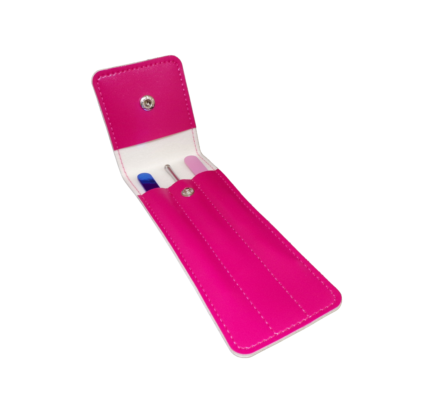 Estuche fucsia para pinzas o agujas tebori