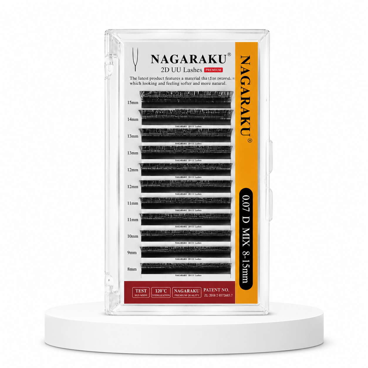 Pestañas Nagaraku 2D UU Lashes 0.07D Mix 8-15 mm | Volumen Ligero y Aplicación Rápida