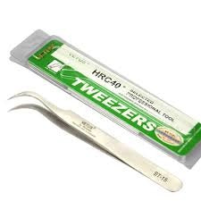 Pinza Profesional Vetus ST-15 para Extensiones de Pestañas – Acero Inoxidable