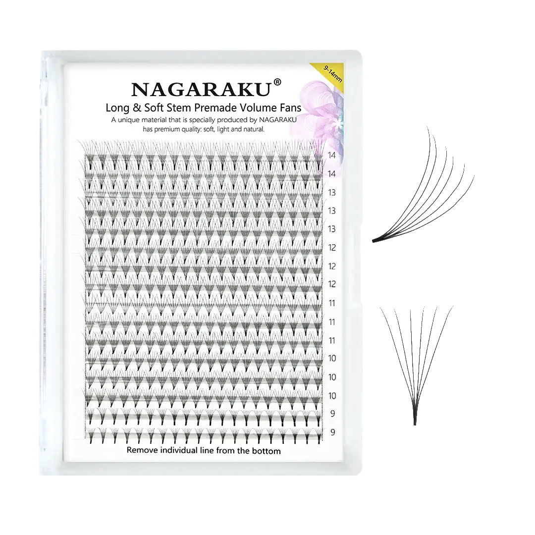 Pestañas Nagaraku 0.07D mix 5D  9 - 14mm