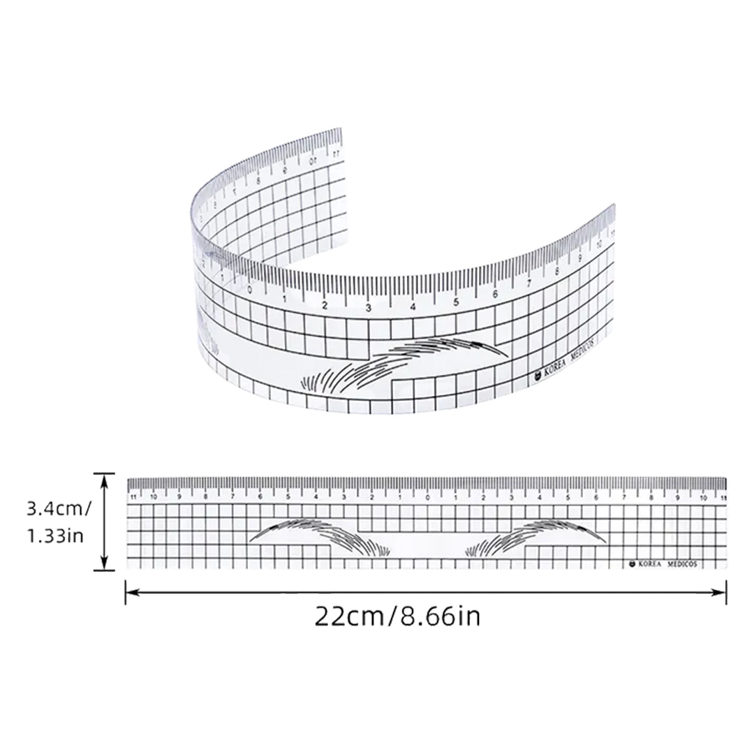 Regla acrílica - Regla Flexible - Diseño de cejas