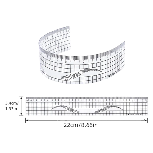 Regla acrílica - Regla Flexible - Diseño de cejas