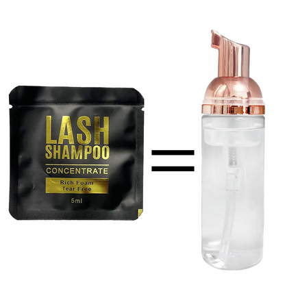 Shampoo en sachet para pestañas