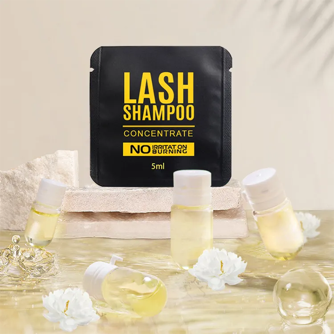 Shampoo en sachet para pestañas